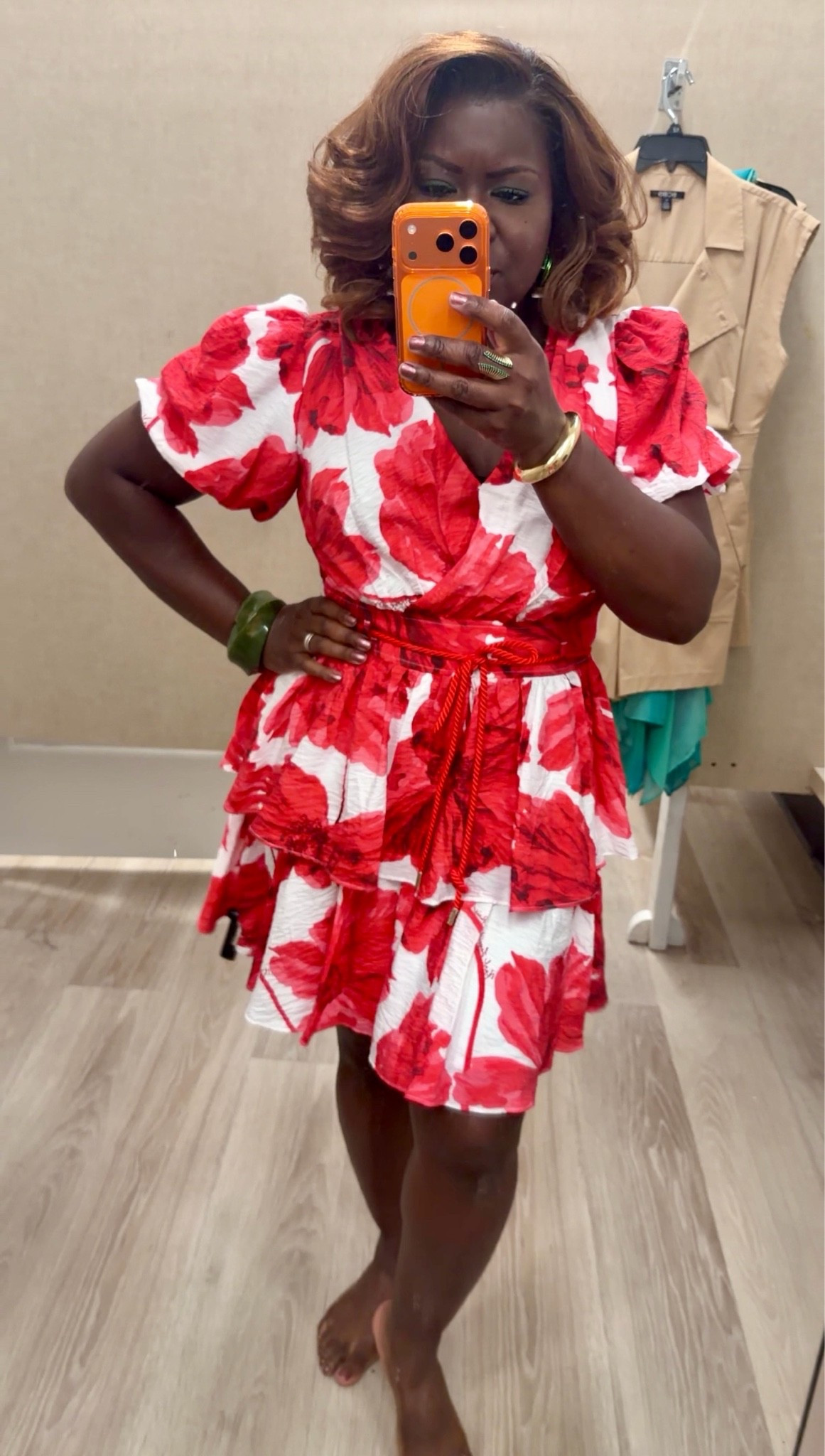 This gorgeous floral dress is from Karl Lagerfeld and I am wearing a size 10 in this dress.

#LTKootd #LTKOver40