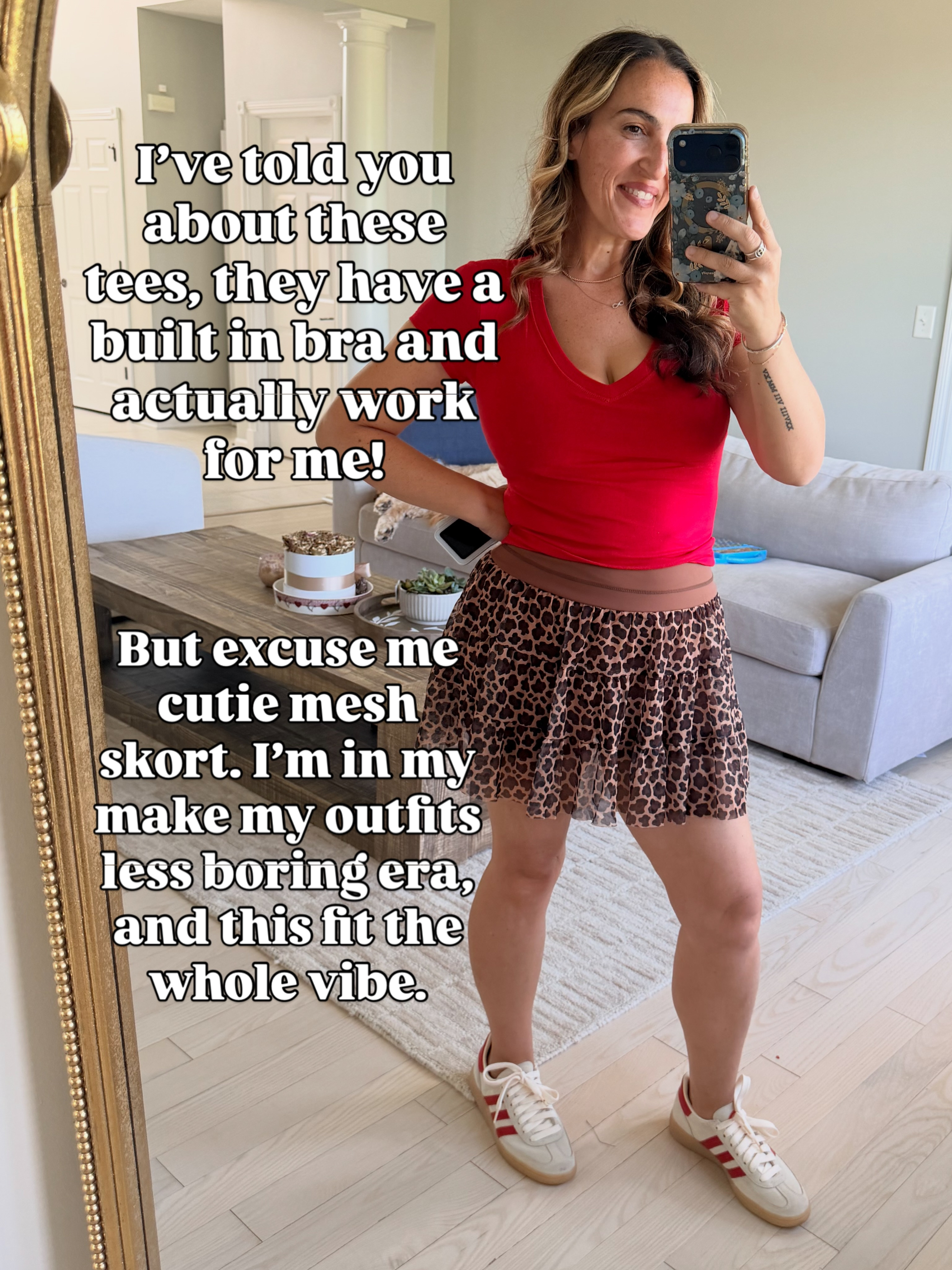 Wearing a medium in all.  Looking to break the fashion rut you have been in? I love a pop of red with a leopard print. This look is fun for a summer concert, date night, or girls night out!
#comfycute #summeroutfit #datenightoutfit  

 #LTKootd #LTKSeasonal #LTKMidsize