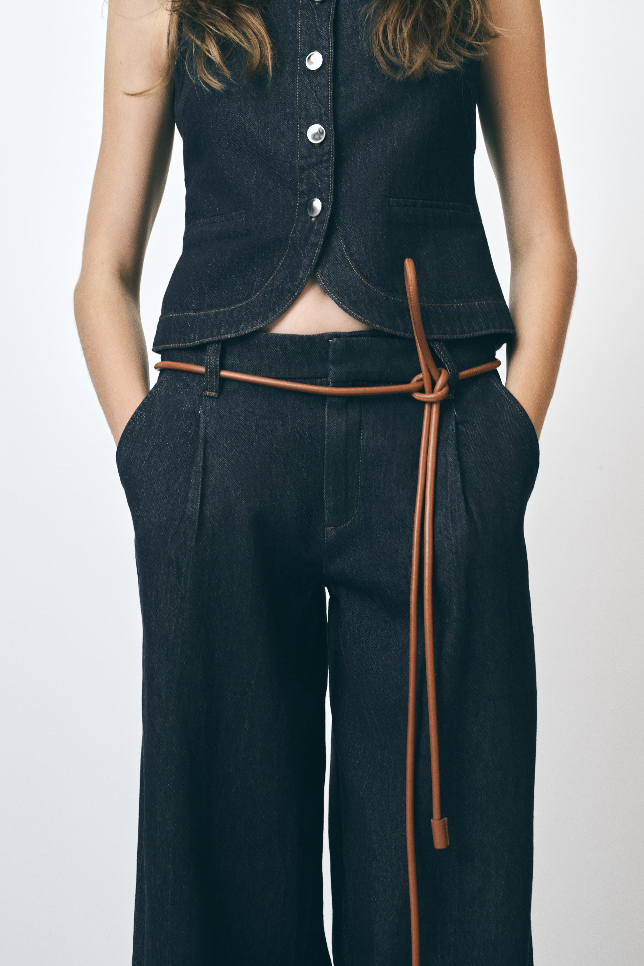 FITTED DENIM VEST Z1975 | Zara US