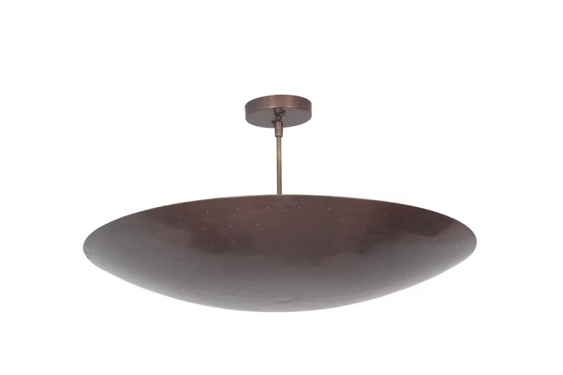 6 Light Elegant Ceiling Flushmount perforated light Pendant Mid Century Modern Raw Brass Sputnik ... | Etsy (US)