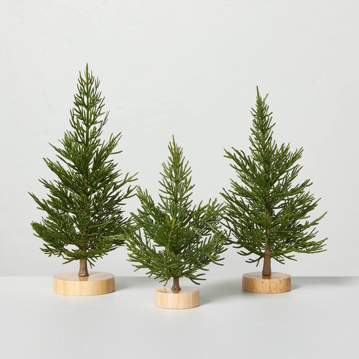 Decorative Mini Cypress Christmas Trees (Set of 3) - Hearth & Hand™ with Magnolia | Target