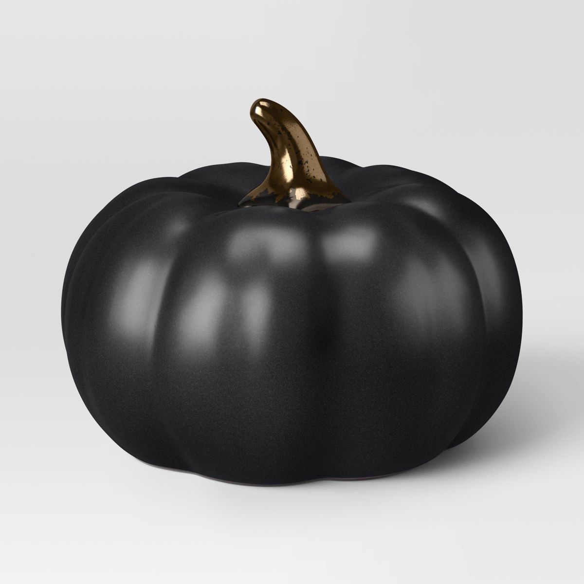 Medium Ceramic Halloween Pumpkin with Gold Stem - Threshold™ | Target