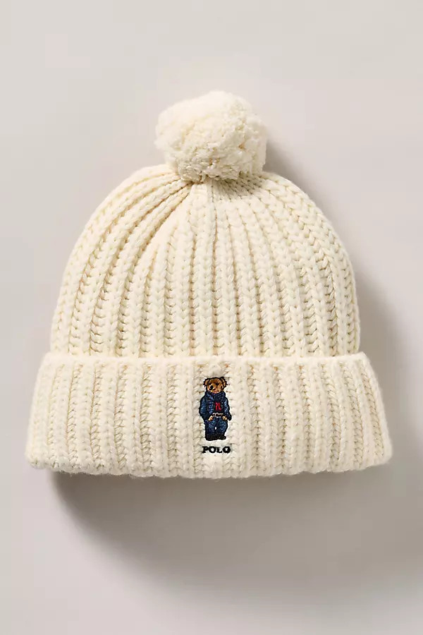Bear Icon Pom Pom Beanie | Anthropologie (US)