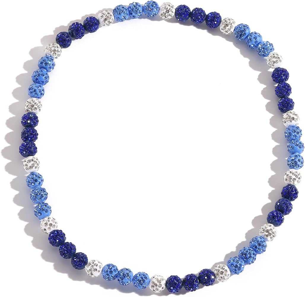 Rhinestone Baseball Necklace for Men Women,Inspired Baseball Beaded Necklace Unisex Bling Basebal... | Amazon (US)