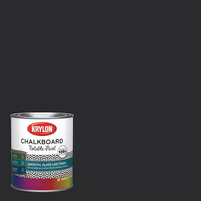Krylon  Dark Kettle Black 4011-2 Latex Chalkboard Paint (1-Quart) | Lowe's