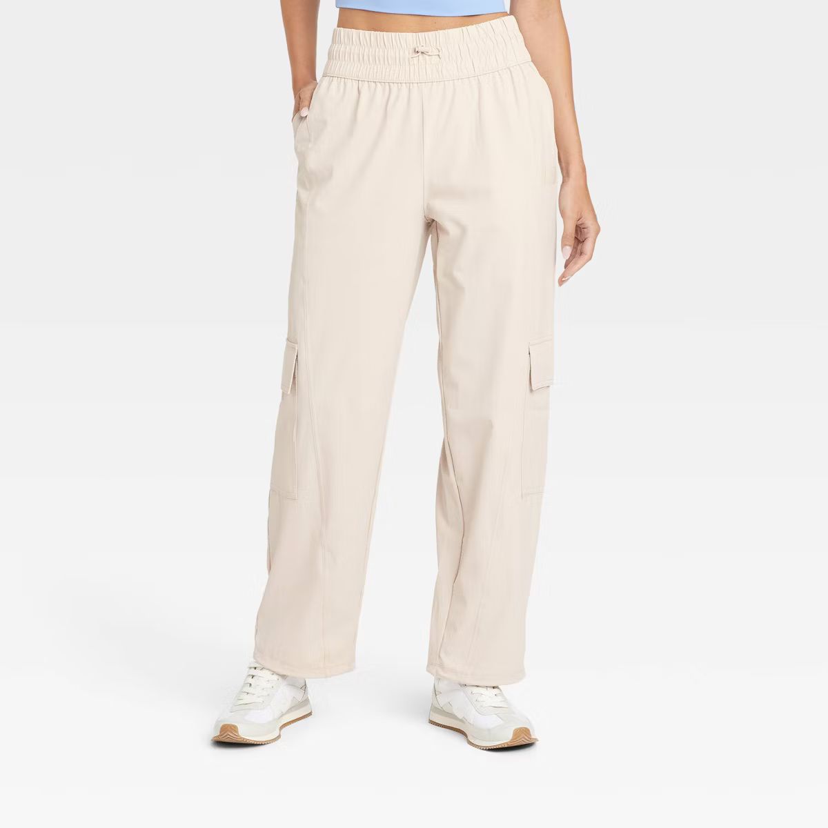 Women's Mid-Rise Woven Cinched Pants - JoyLab™ | Target