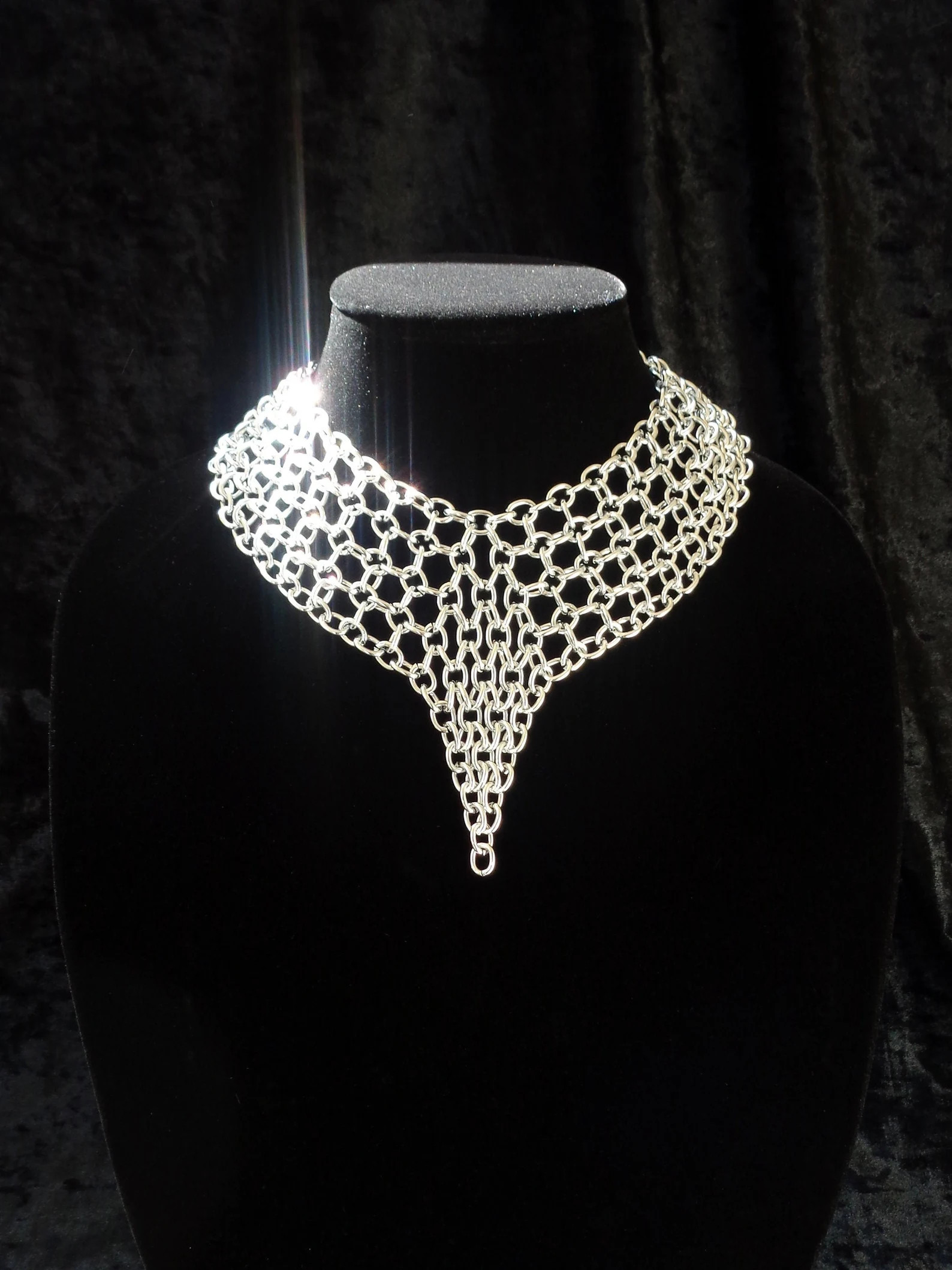 Gargantilla o collar corto de cota de malla de aluminio, largo ajustable | Etsy (Global)