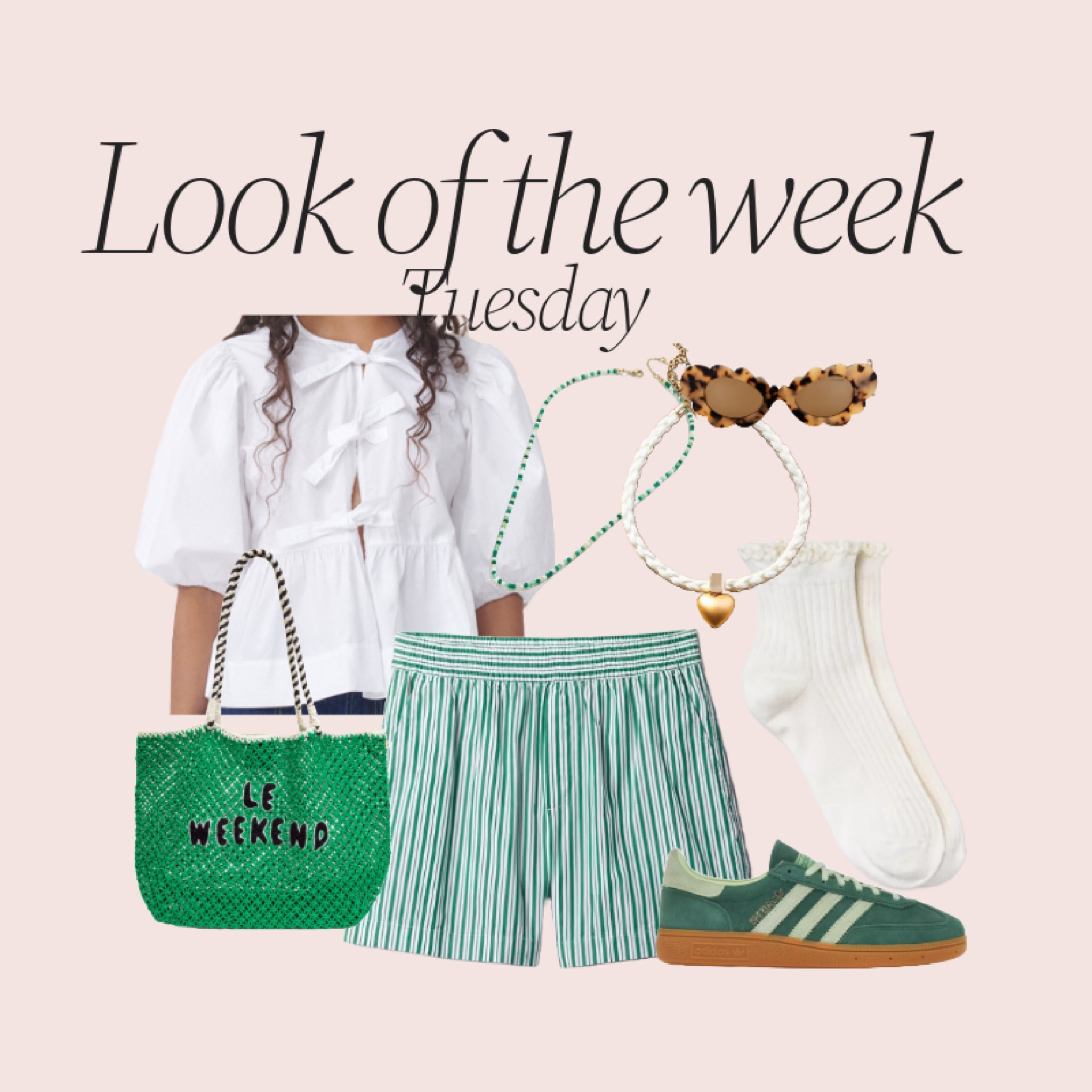 Favorite green look! Obsessed with these stripe poplin shorts and tie front top 

#LTKfindsunder50 #LTKSeasonal #LTKshoecrush