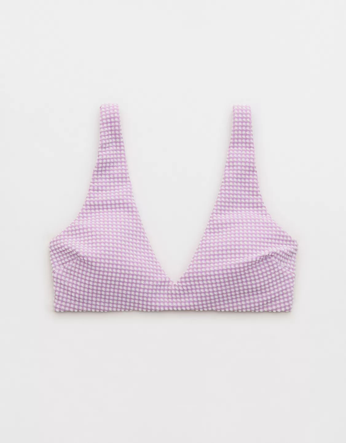 Aerie Seersucker Wide Strap Voop Bikini Top | Aerie