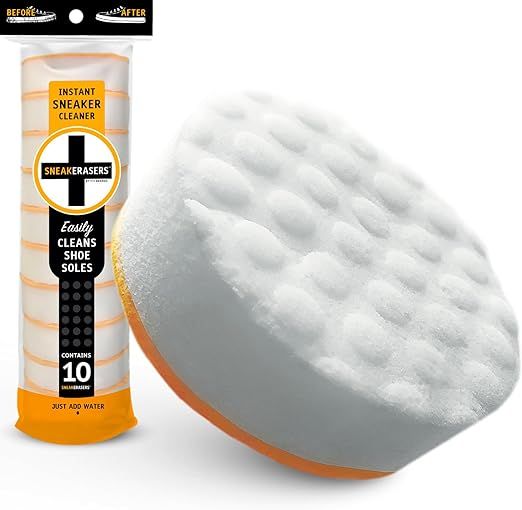 SneakERASERS Instant Sole and Sneaker Cleaner, Premium, Disposable, Dual-Sided Sponge for Cleanin... | Amazon (US)