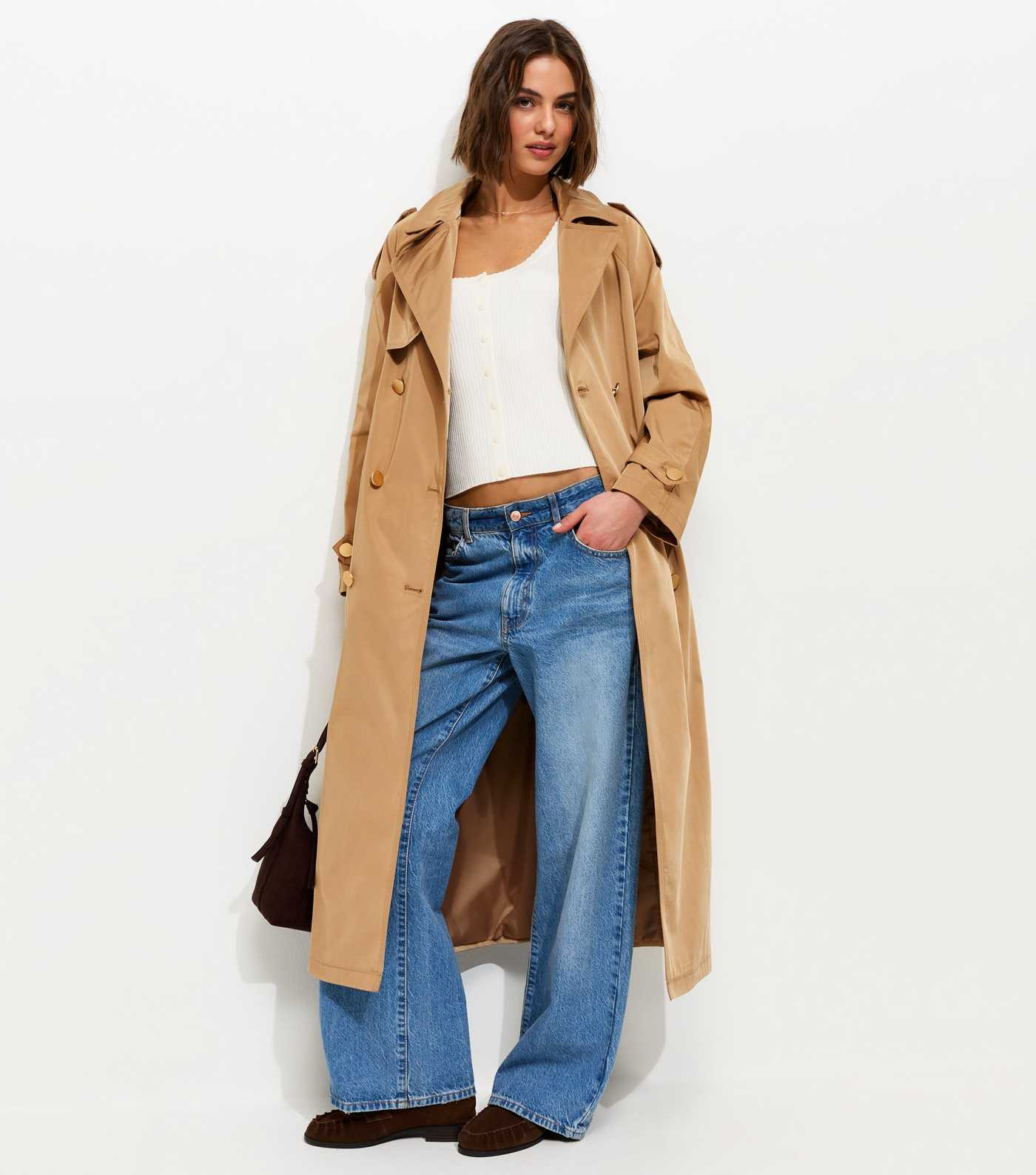 Premium Tan Double Breasted Mac Trench Coat | New Look | New Look (UK)