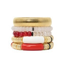 Crimson + White Bracelet Stack | Allie + Bess