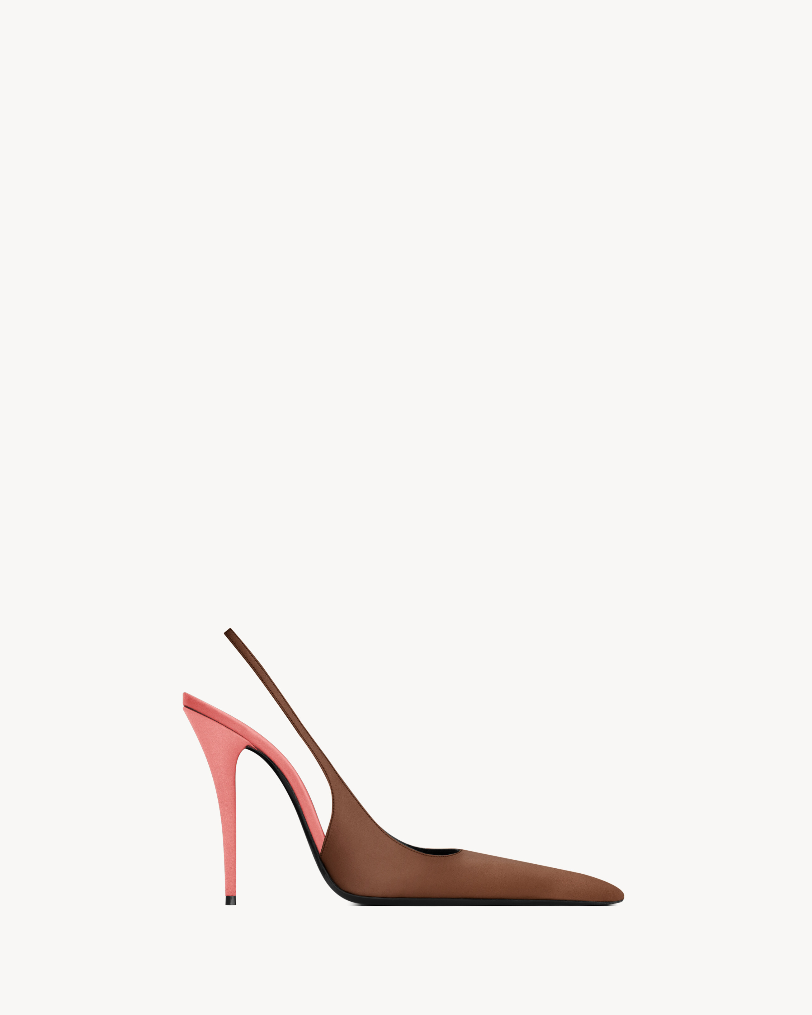 DEROCHE slingback pumps in satin crepe | Saint Laurent Inc. (Global)
