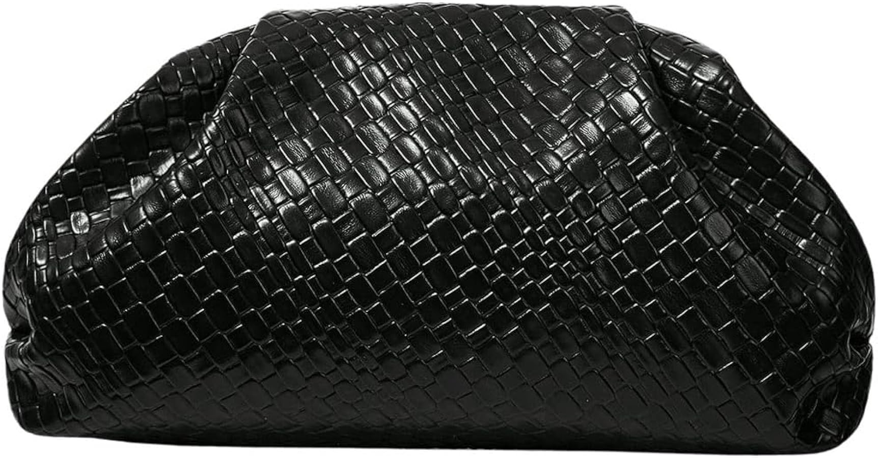 QWINEE Women's Woven Evening Bag Dumpling Clutch Purse No Strap Handbags Elegant Faux PU Leather ... | Amazon (US)