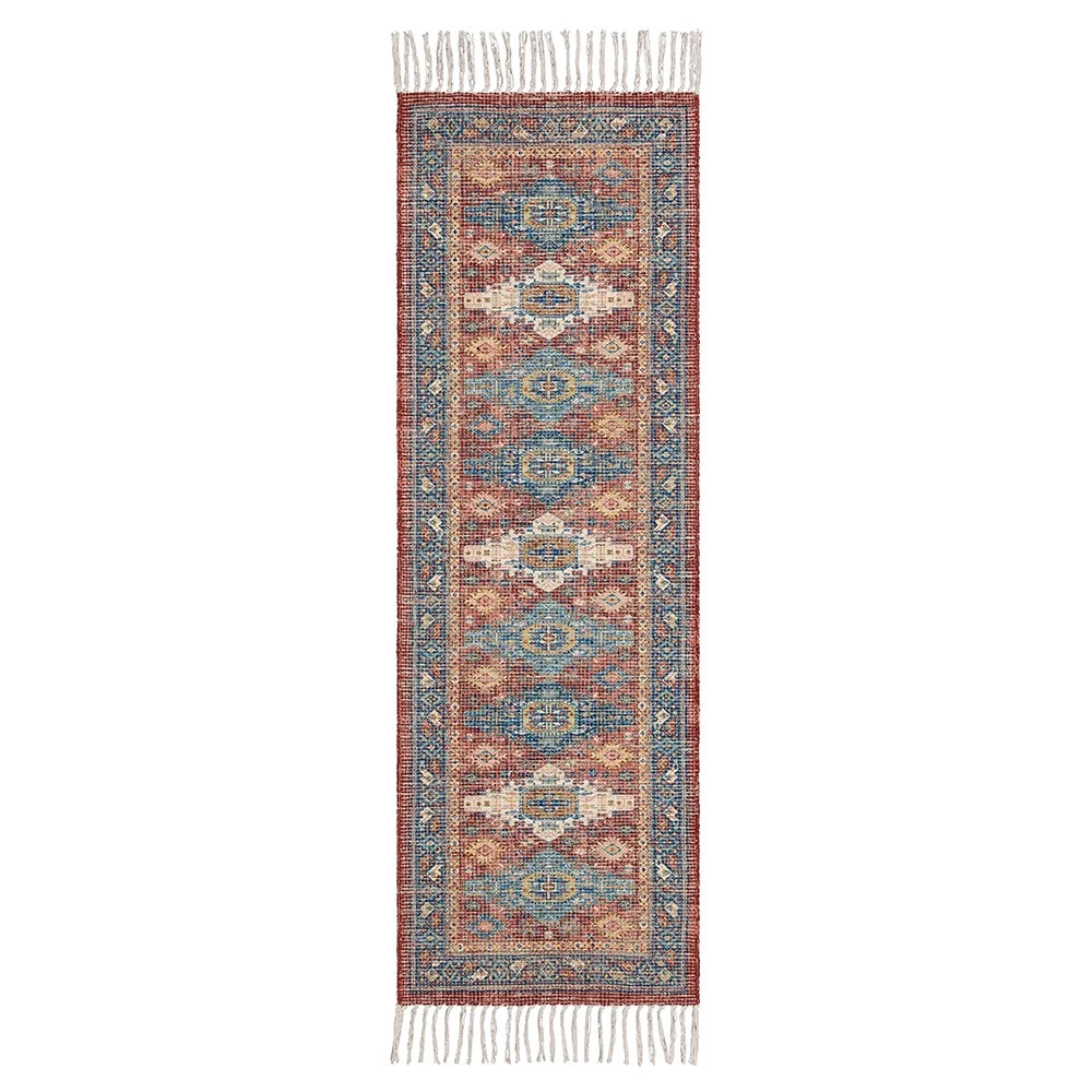 Mainstays Red Vintage Indoor Polyester Runner Rug 20” x 60” | Walmart (US)