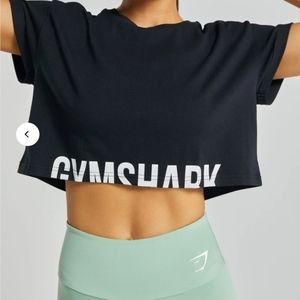 Gym shark fraction crop top | Poshmark