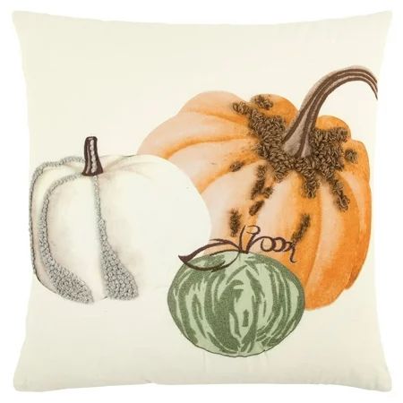 Rizzy Home Pumpkins Cotton Decorative Throw Pillow, 20" x 20" | Walmart (US)