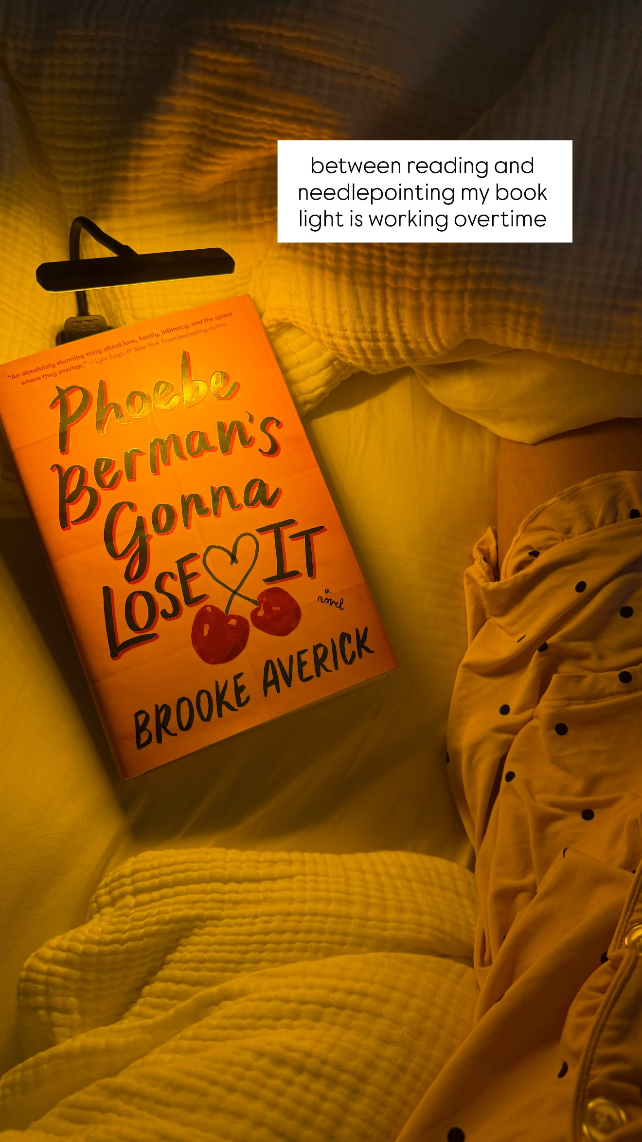 My book light is working overtime