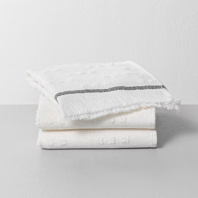 Fouta Texture Dots Bath Towels Sour Cream/Railroad Gray - Hearth & Hand™ with Magnolia | Target