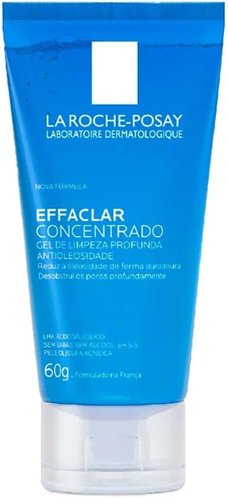 Gel de Limpeza Profunda Effaclar Concentrado, 60 G, La Roche-Posay, Transparente | Amazon (BR)