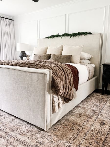 Christmas bedroom, holiday bedroom, Christmas decor, cedar garland, wayfair finds, Loloi rug

#LTKSeasonal #LTKhome #LTKHoliday