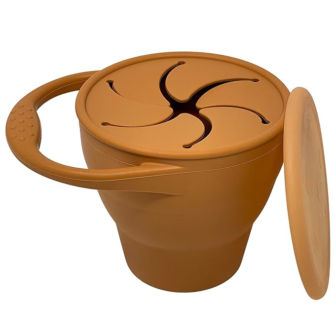 BraveJusticeKidsCo | Snack Attack Snack Cup | Collapsible Silicone Snack Container | Toddler and ... | Amazon (US)