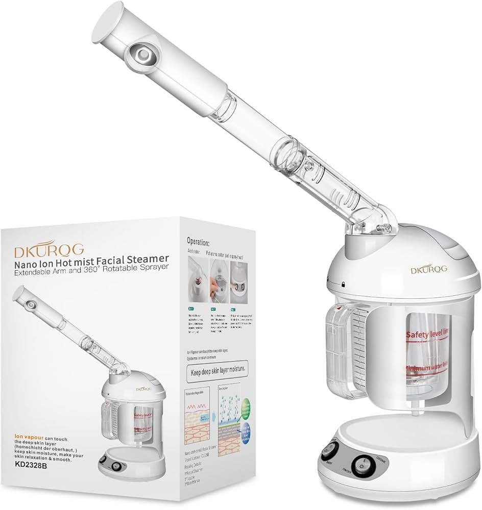 Nano Ionic Facial Steamer with Removable Water Cup, Face Steamer 360° Rotatable Sprayer Warm Mis... | Amazon (US)