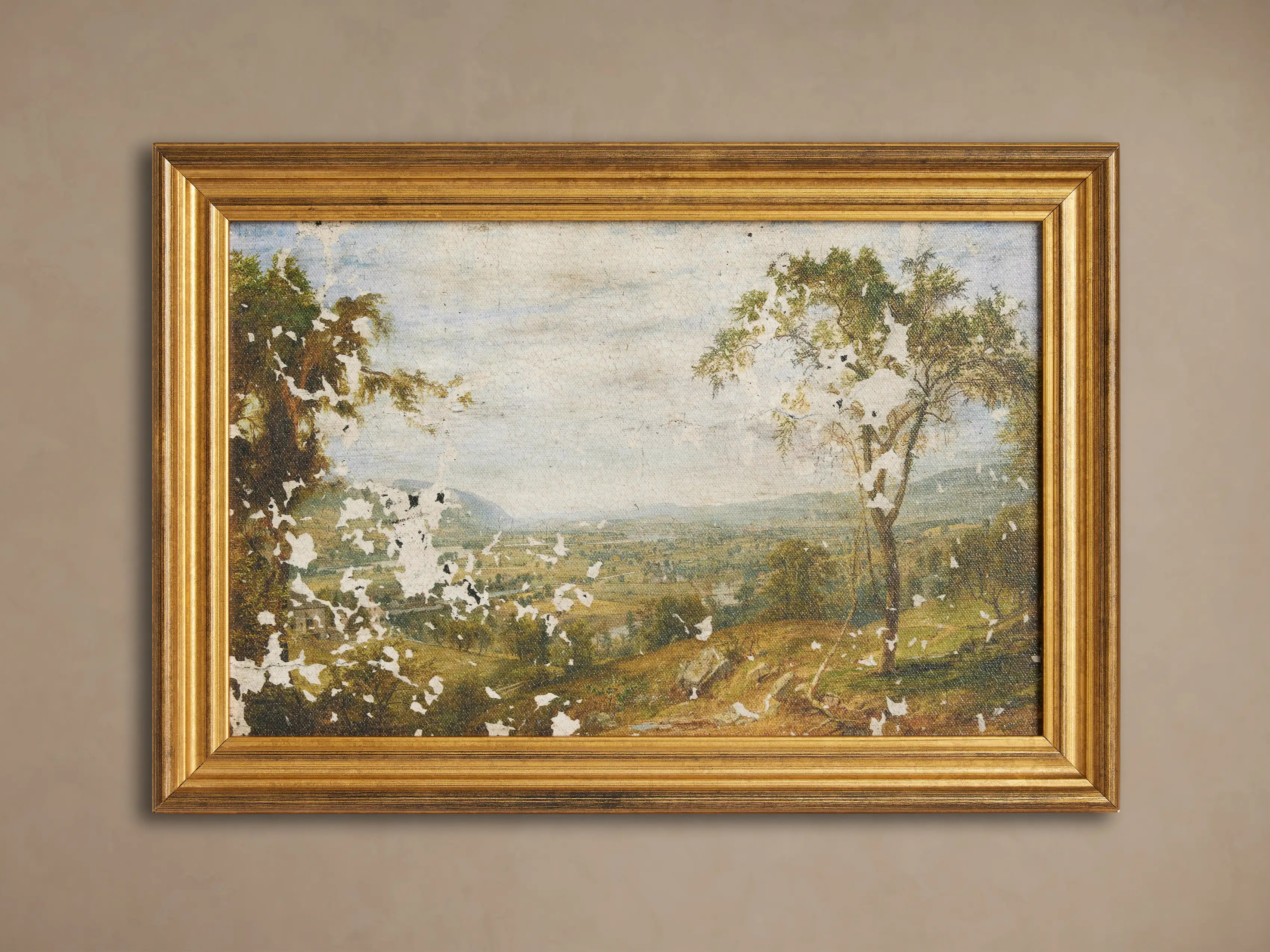 Crackled Countryside Framed Print | Arhaus