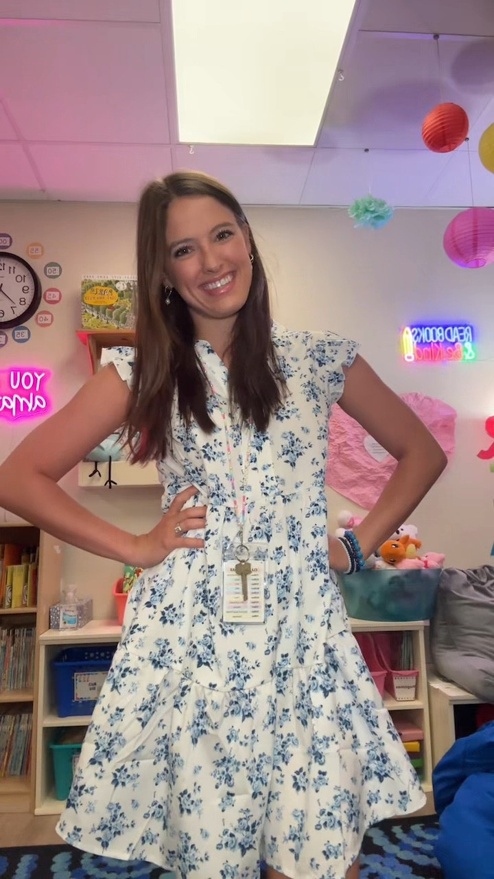 The perfect teacher dress! wearing size small! 💙

#LTKStyleTip #LTKFindsUnder50 #LTKPetite