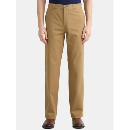 George Men's and Big Men’s Wrinkle Resistant Flat Front Khaki Pants, Waist Sizes 29-56 | Walmart (US)