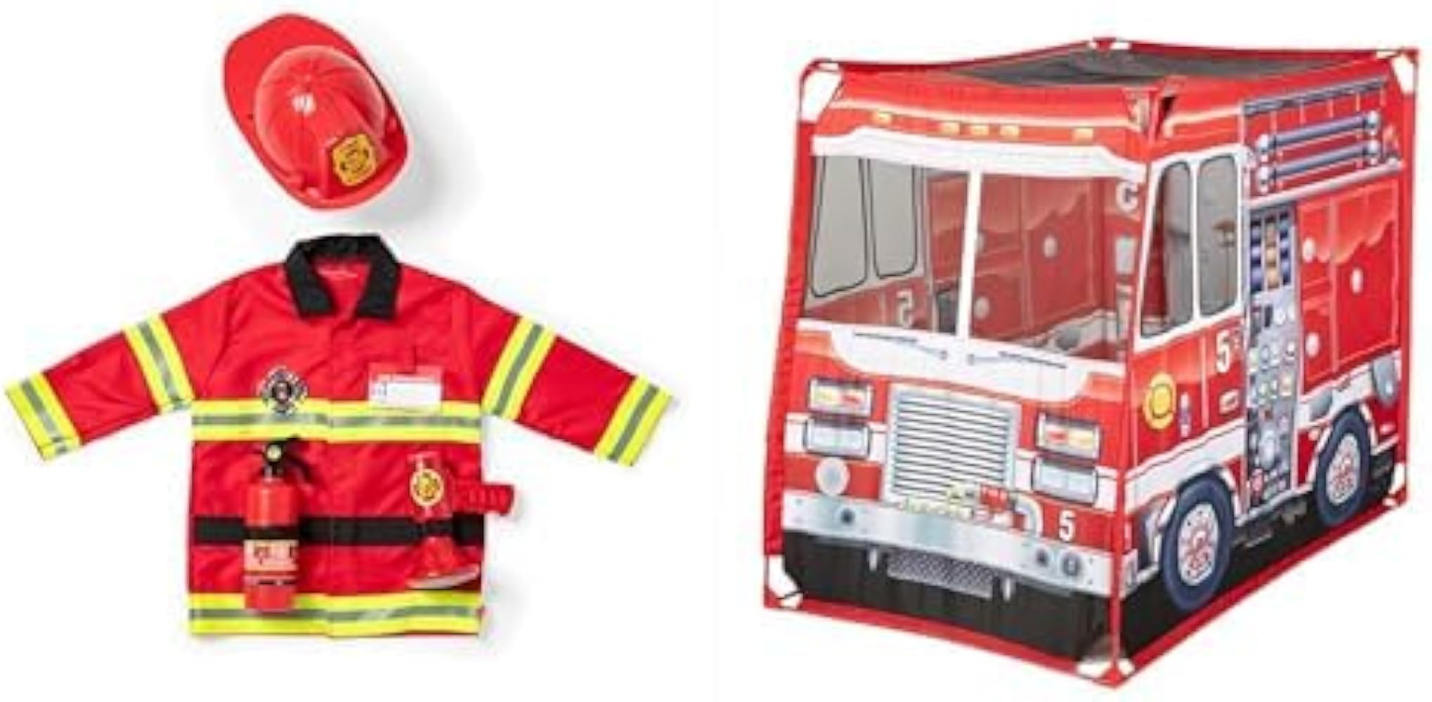 Melissa & Doug Fire Chief Role Play Costume Dress-Up Set | Amazon (US)
