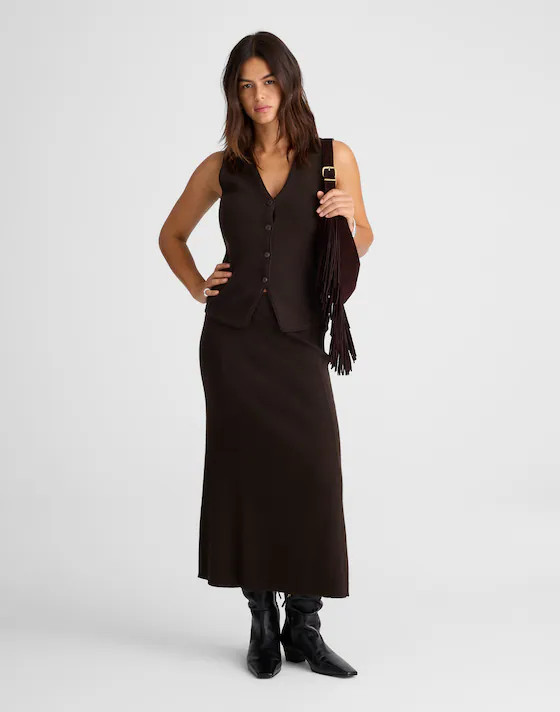 Merino Wool-Blend Maxi Skirt | Madewell