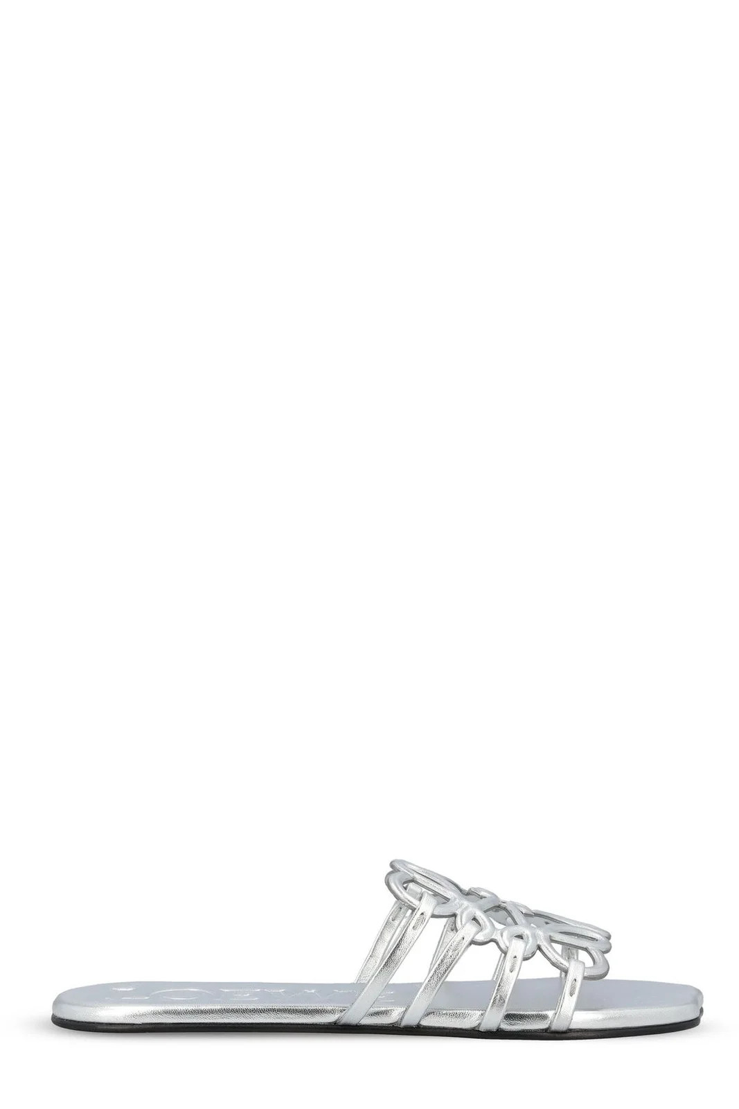 Loewe Anagram Metallic Effect Slides | Cettire Global