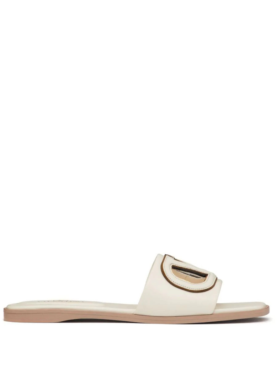 Valentino Garavani Vlogo Cut-Out Leather Sandals | Baltini