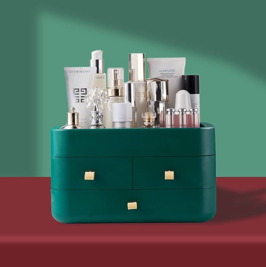 MIUOPUR Makeup Organizer with Drawers, Countertop Organizer for Cosmetics, Ideal for Bathroom and Be | Amazon (US)