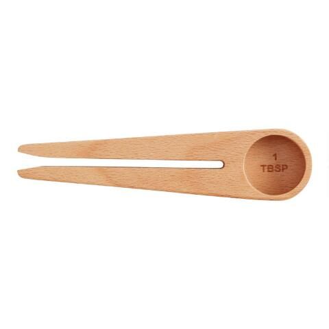 Beech Wood Coffee Scoop and Clip | World Market