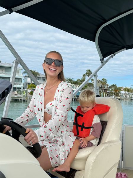 Boat day look 🛥️⚓️☀️
Wearing my fav Amazon sunnies 
Swim is weworewhat & is sadly mostly sold out but I found some in poshmark & similar styles! 

#LTKSeasonal #LTKstyletip #LTKswim