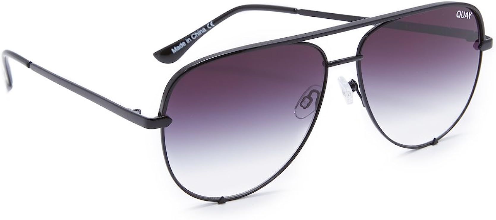 Amazon.com: Quay Australia HIGH KEY Men's and Women's Sunglasses Classic Oversized Aviator - Blac... | Amazon (US)