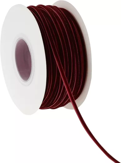 QIANF Vintage Khaki Velvet Ribbon, 1 Inch X 25Yd