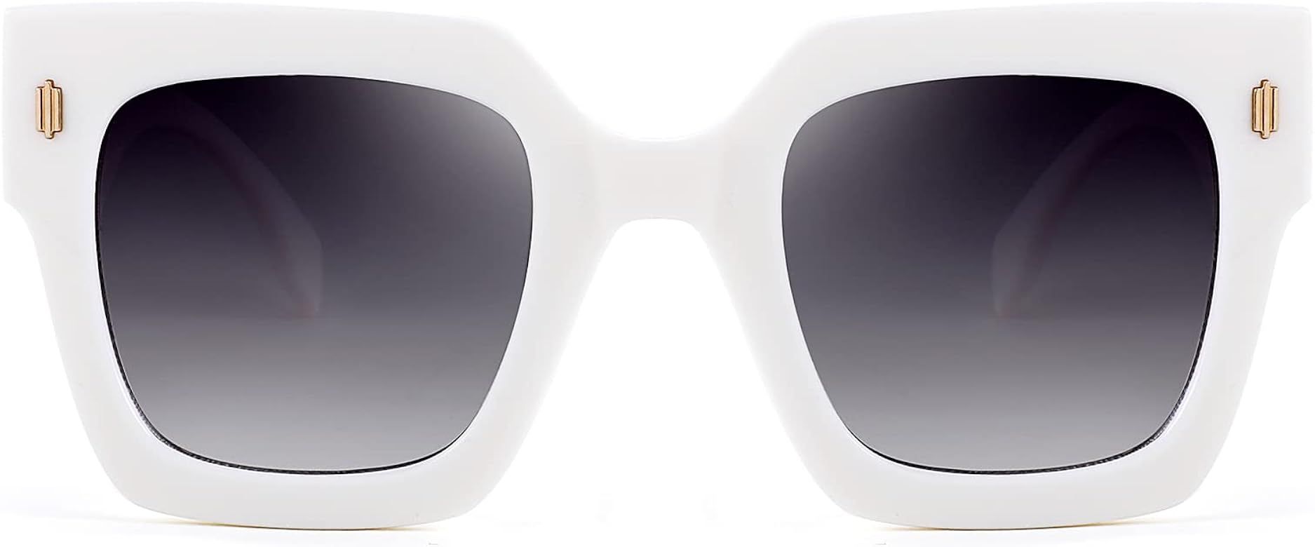 YuJian Retro Square Sunglasses for Women Men UV400 Protection Trendy Vintage Oversized Sun Glasse... | Amazon (US)