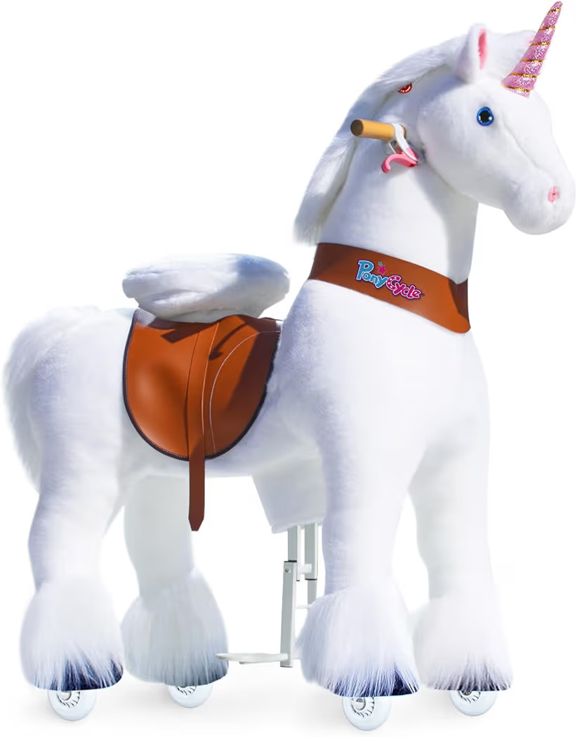 PonyCycle Large Unicorn Ride on Horse Toys for Girls (with Brake/ 42.5" Height/Size 5 for Age 7-1... | Amazon (US)