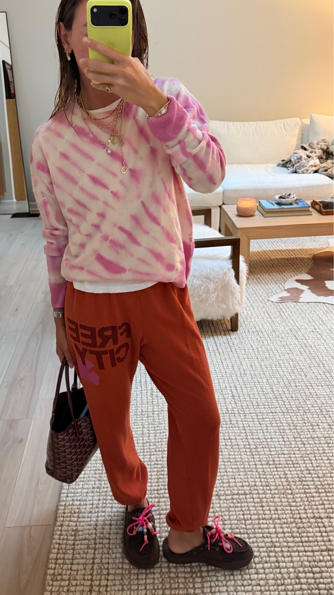 Small sweater and sweatpants🫶 shoes are from Brunch