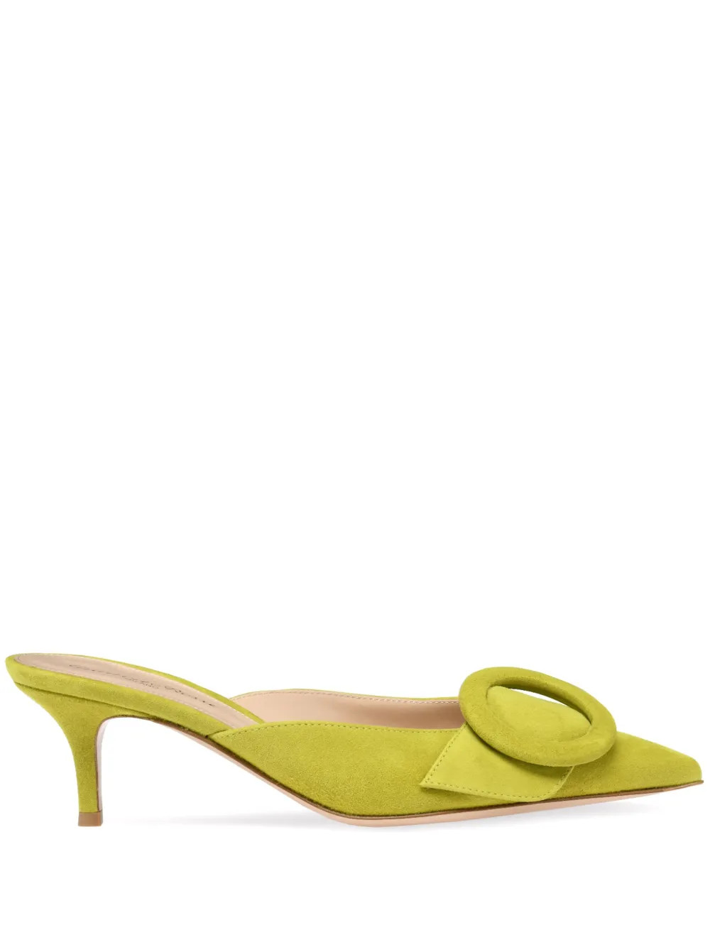 Gianvito Rossi Portofino 55mm Suede Mules | Green | FARFETCH | Farfetch Global