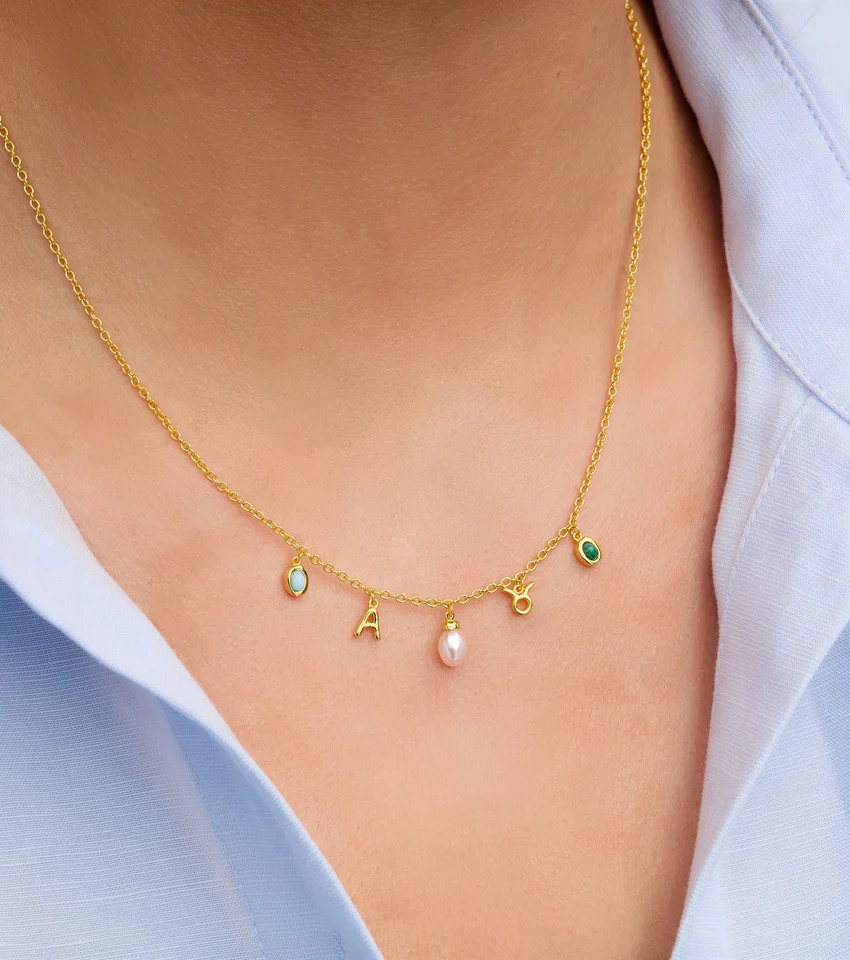 Made Mine Fine Charm Necklace (Gold) | Abbott Lyon