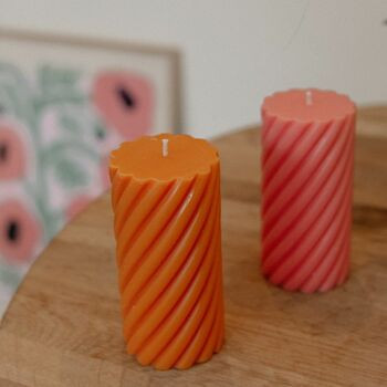 Chunky Twist Pillar Handmade Candle | Not On The High Street