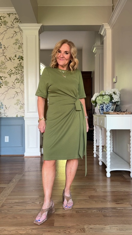 Knit dress size 10 reg I did size up 
Really easy dress to wear for work or could work casual too 
Now under $50
10% off my tote code NANETTE 


#LTKWorkwear #LTKSaleAlert #LTKOver40