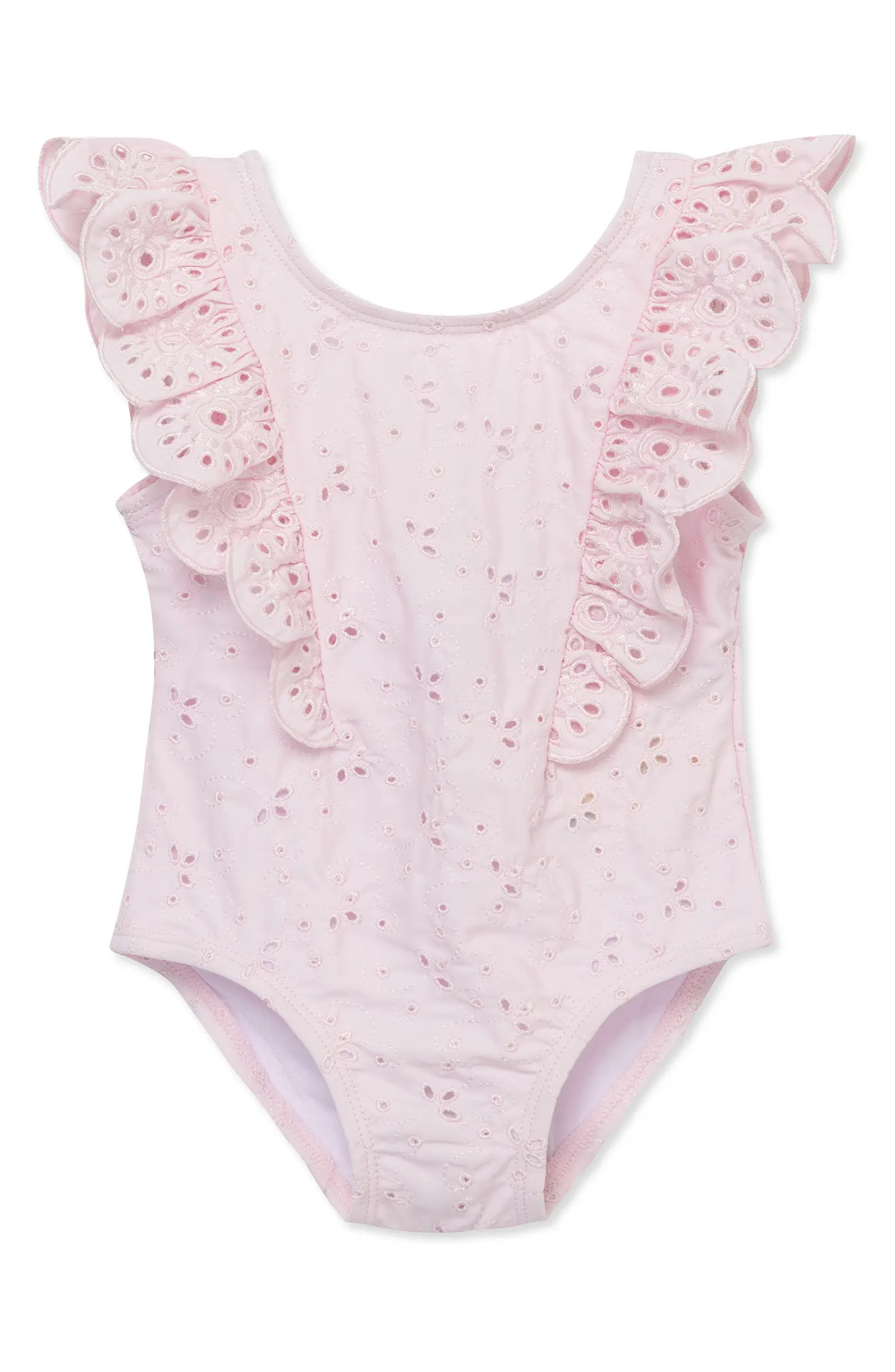 Little Me Eyelet Ruffle One-Piece Swimsuit | Nordstrom | Nordstrom