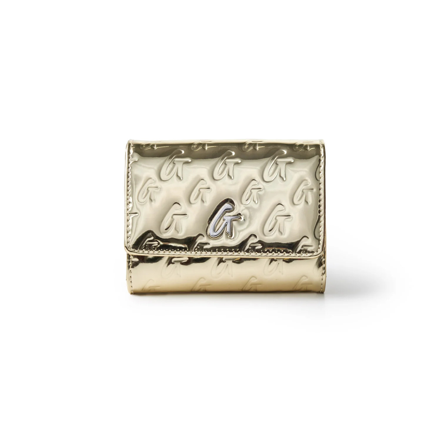 METALLIC MONOGRAM COMPACT WOC - METALLIC GOLD | Glam-Aholic Lifestyle