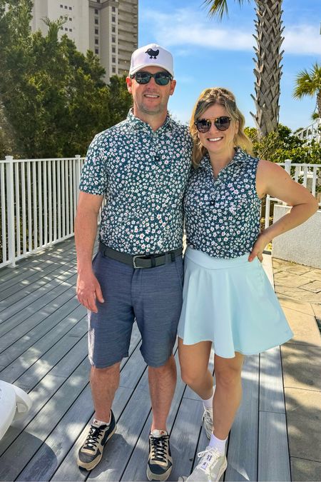 Men’s and women’s matching golf outfit his and hers couples outfit 
Bad birdie polo floral 
Father’s Day present 
Women’s golf outfit gold skirt skort longer 
Men’s golf polo perfect for Father’s Day annab15 for 15% off 

#LTKFindsUnder100 #LTKMens #LTKActive