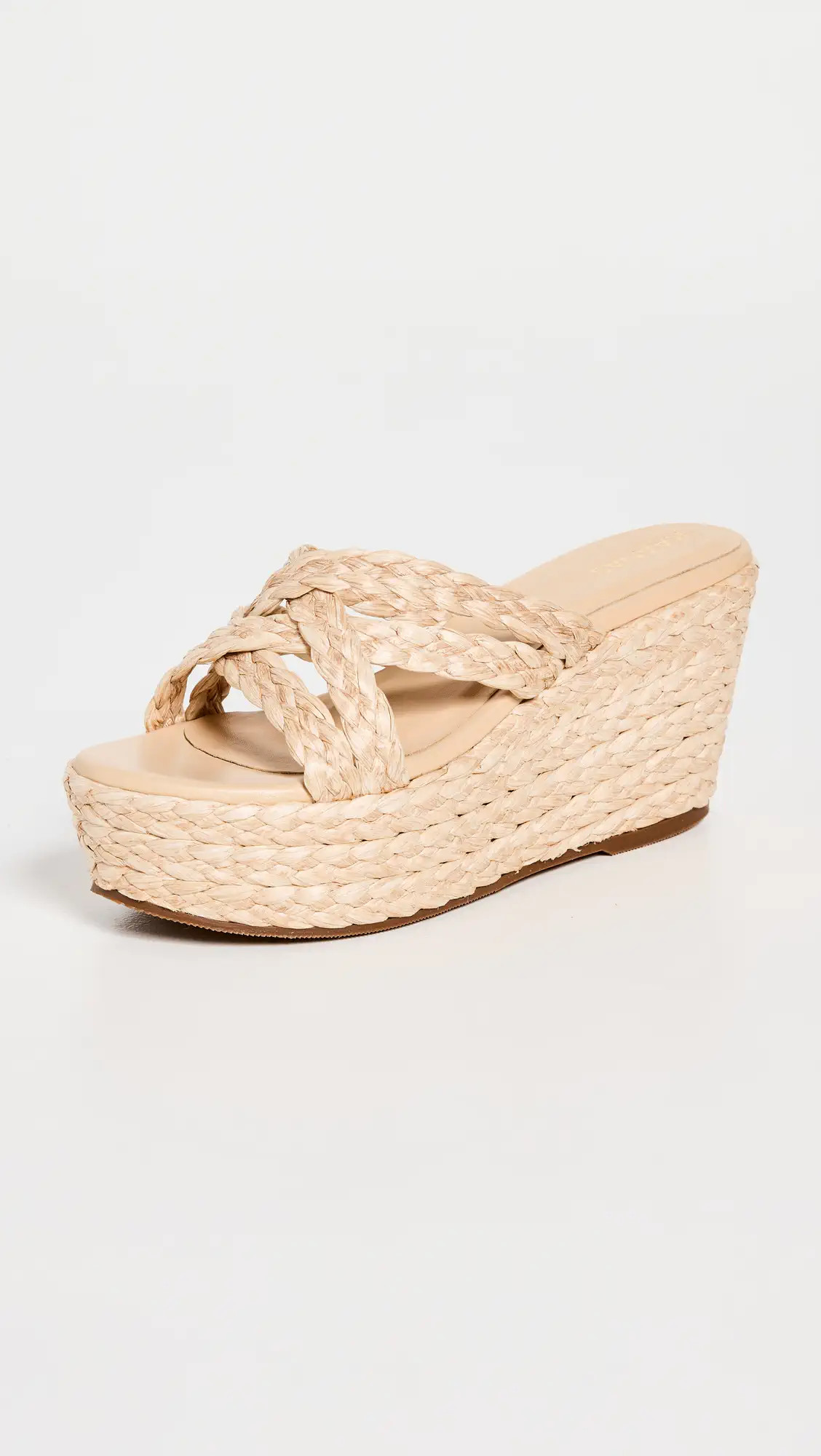 KAANAS Guadalupe Criss-Cross Raffia Wedge | Shopbop | Shopbop